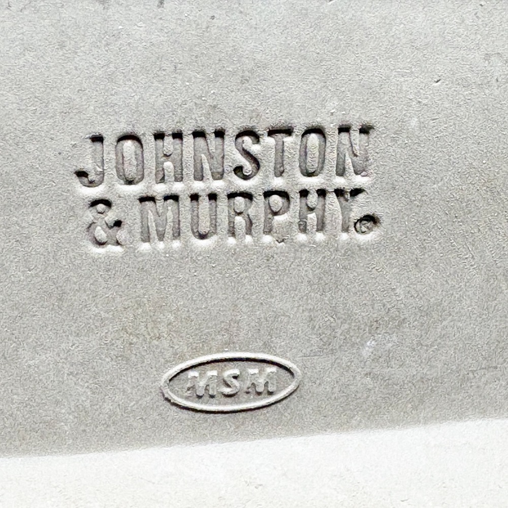 Johnston & Murphy Tan Nubuck Leather Plain Toe Derby Shoes Mens Size 9M Preppy - Picture 12 of 13